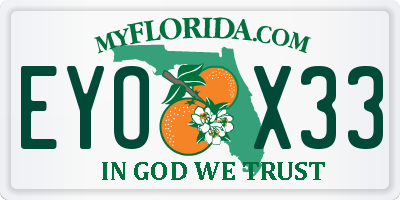 FL license plate EYOX33
