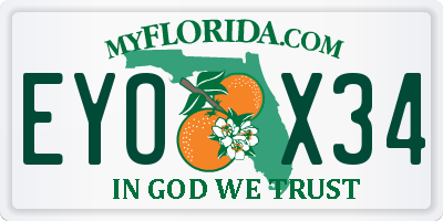 FL license plate EYOX34