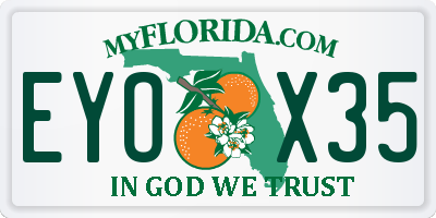 FL license plate EYOX35