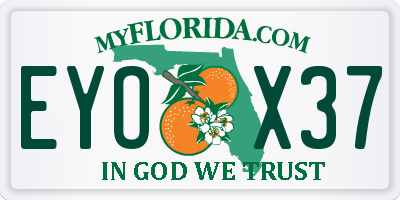 FL license plate EYOX37