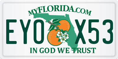 FL license plate EYOX53