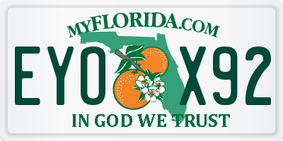 FL license plate EYOX92