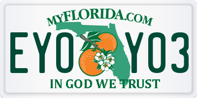 FL license plate EYOY03