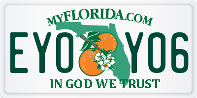 FL license plate EYOY06