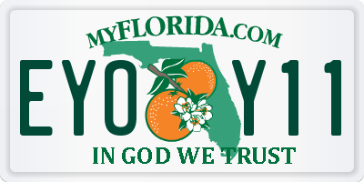FL license plate EYOY11