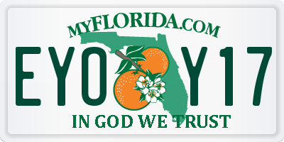 FL license plate EYOY17