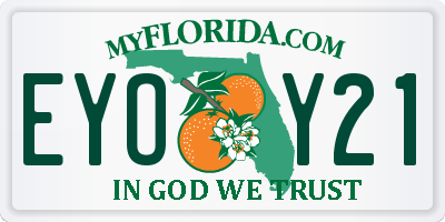 FL license plate EYOY21