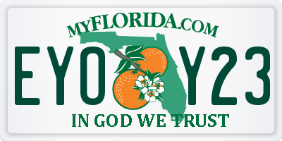 FL license plate EYOY23