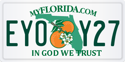 FL license plate EYOY27