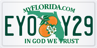 FL license plate EYOY29