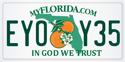 FL license plate EYOY35