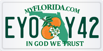 FL license plate EYOY42