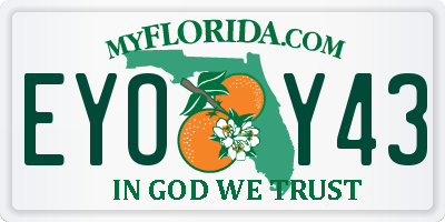 FL license plate EYOY43
