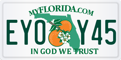 FL license plate EYOY45