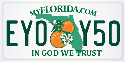 FL license plate EYOY50