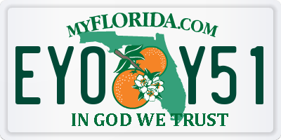 FL license plate EYOY51