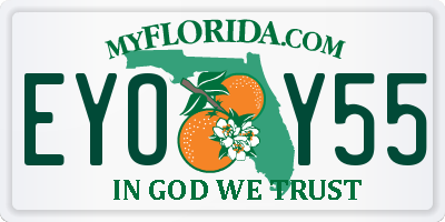FL license plate EYOY55