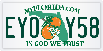 FL license plate EYOY58
