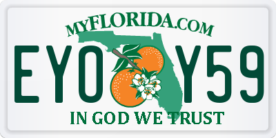 FL license plate EYOY59