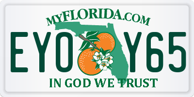 FL license plate EYOY65