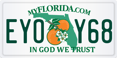 FL license plate EYOY68