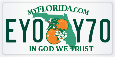 FL license plate EYOY70