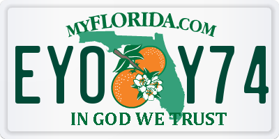 FL license plate EYOY74