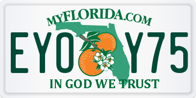 FL license plate EYOY75