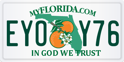 FL license plate EYOY76