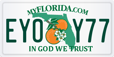 FL license plate EYOY77