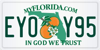 FL license plate EYOY95