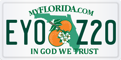 FL license plate EYOZ20