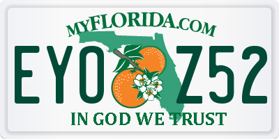 FL license plate EYOZ52