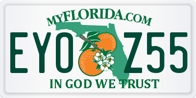FL license plate EYOZ55