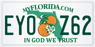 FL license plate EYOZ62
