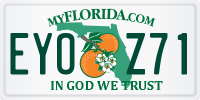 FL license plate EYOZ71