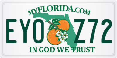 FL license plate EYOZ72
