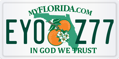 FL license plate EYOZ77
