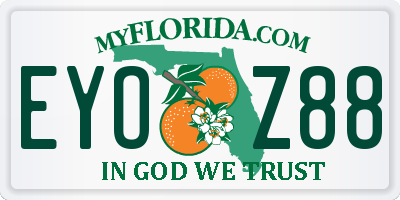 FL license plate EYOZ88