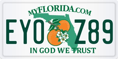 FL license plate EYOZ89