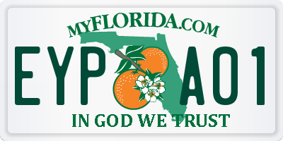 FL license plate EYPA01