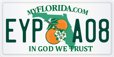 FL license plate EYPA08