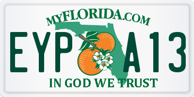 FL license plate EYPA13