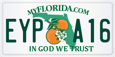 FL license plate EYPA16