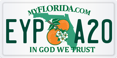 FL license plate EYPA20