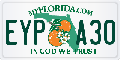 FL license plate EYPA30