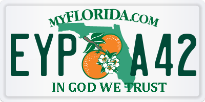 FL license plate EYPA42