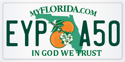 FL license plate EYPA50