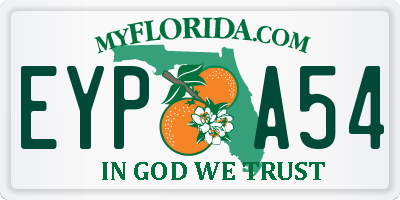 FL license plate EYPA54