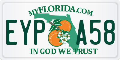 FL license plate EYPA58